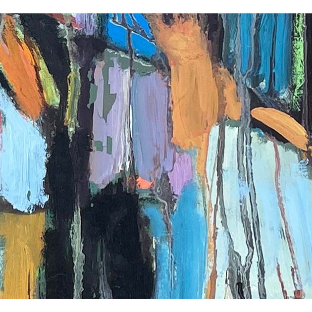 Tiffany Blue Large Abstract #5 by Hannah Dalbey - For Sale - Image 8 of 8
