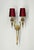 Metal Vintage Double Arm Brass Candle Wall Sconce For Sale - Image 7 of 7