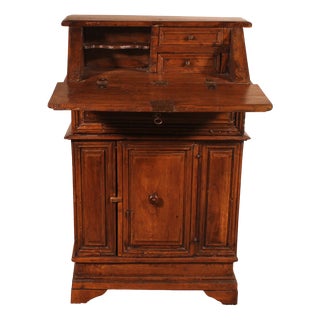 17th Century Italian Renaissance Walnut Oratory with Drop-Front For Sale
