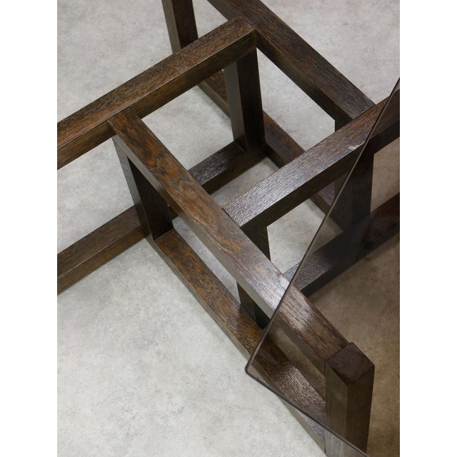 Italian Wooden and Smoked Glass Coffee Table, 1960s For Sale - Image 11 of 18