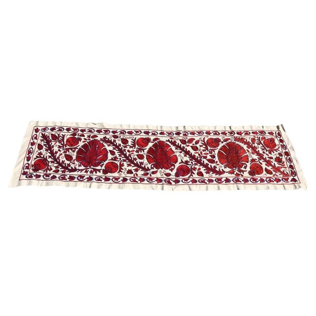 Red Vintage Crochet Table Runner, 1970s For Sale - Image 8 of 8