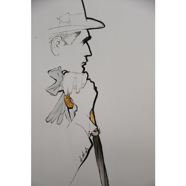 René Gruau, Au Champs De Cours, 1989, Acrylic on Paper, Framed For Sale - Image 3 of 14