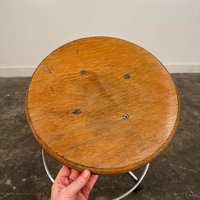Mid 20th Century Mid Century Modern Workshop Task Stool Made in Italy For Sale - Image 5 of 12