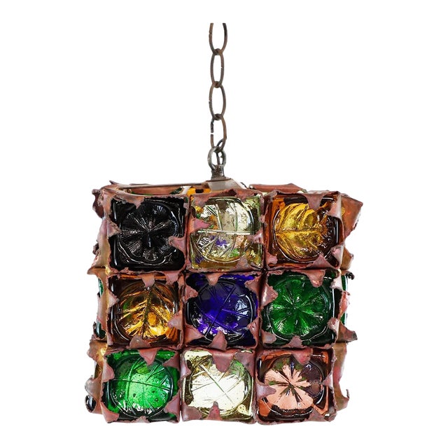 Midcentury Felipe Delfinger Mexican Modernist Feders Pendant Light For Sale