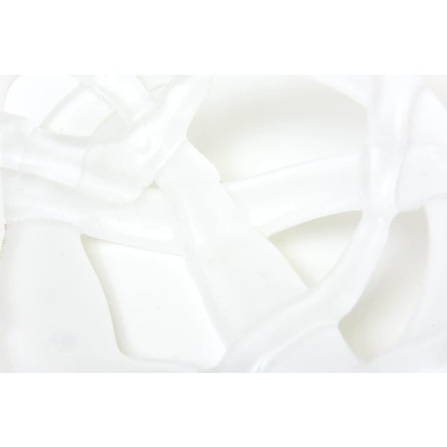 Kosta Boda Vintage Kosta Boda White Twisted Glass Bowl Decorative or Serving For Sale - Image 4 of 10