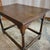 Wood English Oak Side Table on Turned Legs With Stretcher Base For Sale - Image 7 of 11