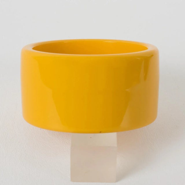 Modern Bakelite Bracelet Bangle in Creamed Corn Yellow For Sale - Image 3 of 4