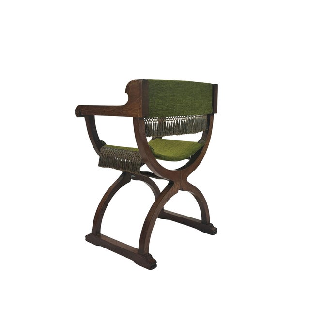 Spanish Wood Armchair, 1940s For Sale - Image 3 of 17