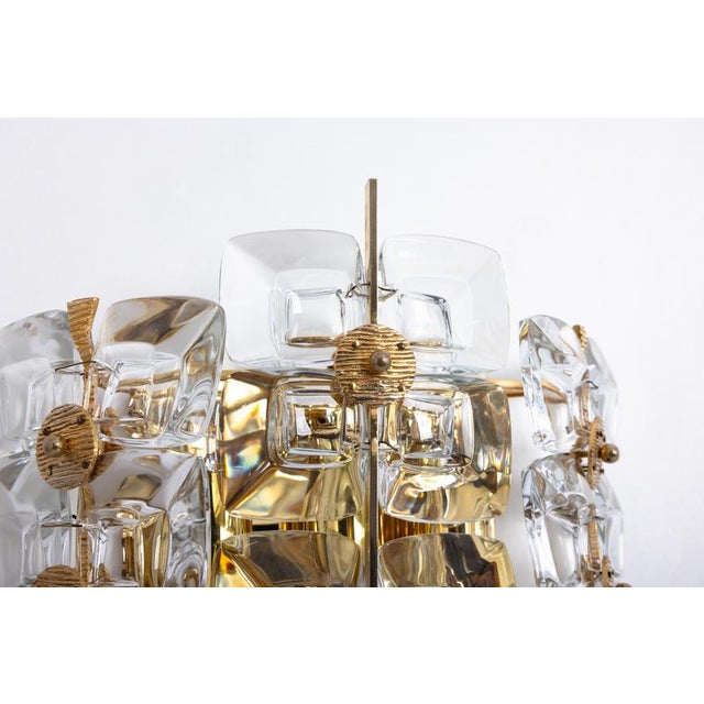 1970s Golden Gilded Brass and Crystal Sconces from Palwa, Germany, 1960s, Set of 2 For Sale - Image 5 of 10