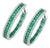 18k Gold Diamond 3.07ct Emerald Stud Earrings, New For Sale