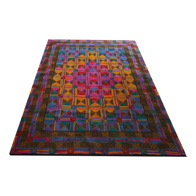 Vintage Italian Wool Rug by Missoni for T&J Vestor, 1980s For Sale