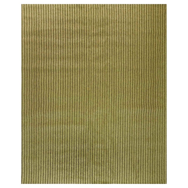 Contemporary Striped Twisted Belts Leather Rug by Doris Leslie Blau For Sale