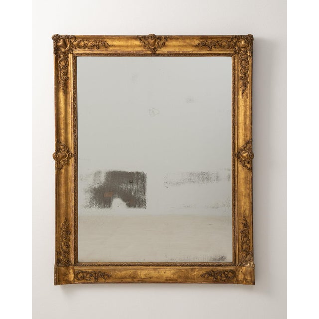 19th Century France Gold Wood Mirror For Sale - Image 4 of 9