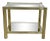 1980s Hollywood Regency Brass and Glass Side Table For Sale