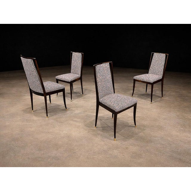 Taupe Set of Four Brazilian Modern Dining Chairs in Rosewood by Giuseppe Scapinelli, 1950s - Lot 352 For Sale - Image 8 of 12