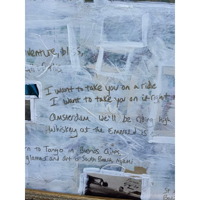 2020s “I Want to Take You on a Ride” Large Original Mixed-Media Collage by Nantucket Artist Cheryl Fudge For Sale - Image 5 of 12
