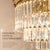 Aloadecor 8-Lights Modern Antique Gold 4-Tier Round Crystal Fringe Chandelier For Sale - Image 4 of 9
