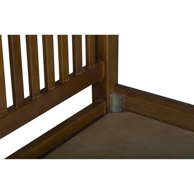 2020s Mission Quarter Sawn Oak Slat Bed - Walnut For Sale - Image 5 of 8