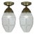 Art Deco Frosted Glass and Burnished Brass Flush Mounts, Austria, 1920s, Set of 2 For Sale