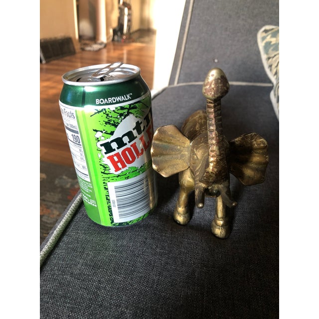 Vintage Brass Elephant Statue For Sale - Image 9 of 9