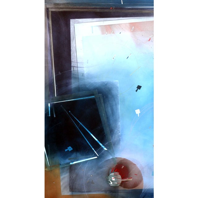 1980s Space Bound, Large-Scale Gouache & Mixed Media Abstract, Signed by Nancy Louise Jones For Sale - Image 5 of 6