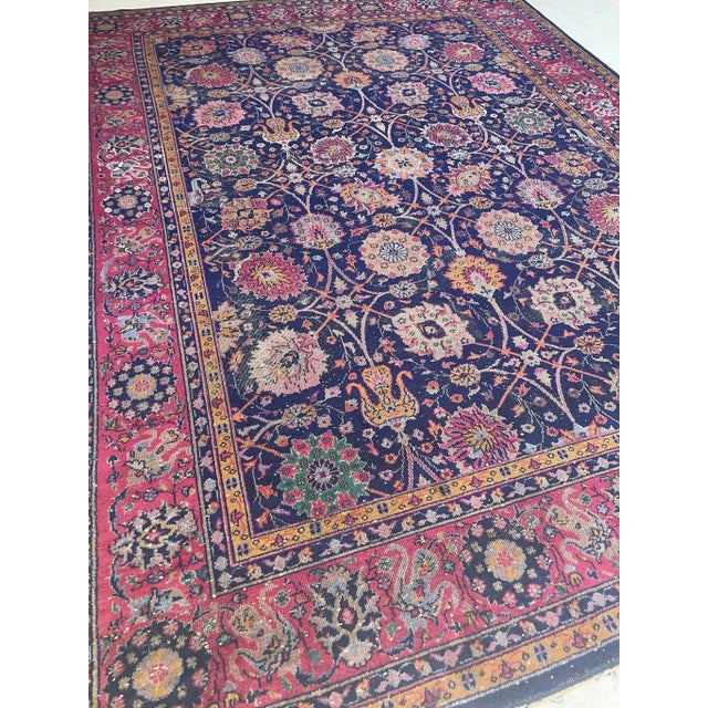 Vintage Turkish Tabriz Design Rug - 9.3 X 12.2 For Sale - Image 11 of 12