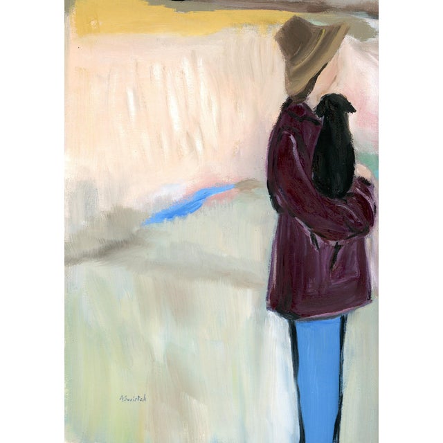 Valley Walk, Modern Figurative Landscape Oil Painting by Alexandra Swistak For Sale - Image 4 of 8