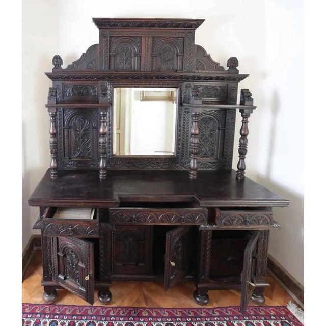 Wood Antique Victorian Sideboard from Edwards & Roberts For Sale - Image 7 of 10