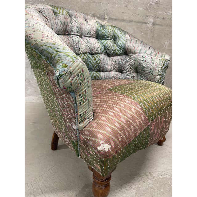 Emerald Traditional Tufted Tub Chair For Sale - Image 8 of 13