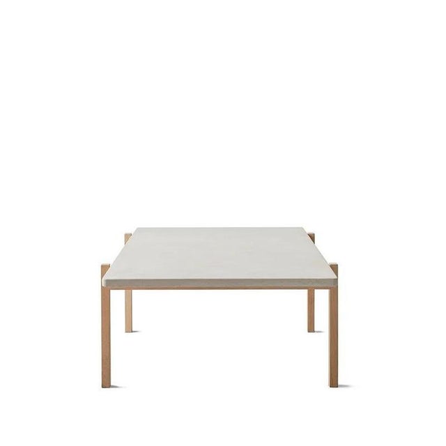 Eugene Light Concrete Top and Light Oak Legs Coffee Table by Eberhart Furniture For Sale - Image 9 of 10