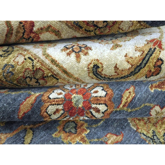 Vintage Hand-Knotted Handspun Wool Rug With Vegetable Dye by Nasser.8'x 9'5" For Sale - Image 17 of 18