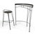 This terrific post-modern design by Vecta uses wire rod for a strong graphic quality. It features a semi-circular table...