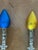 1960s Cute Glass Mini Bulbs Lamp Finials - a Pair For Sale - Image 4 of 5