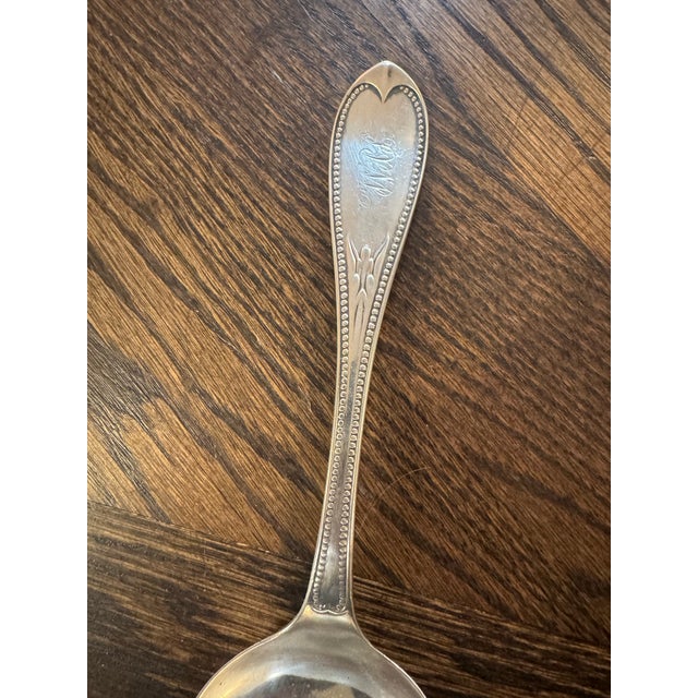Antique William Gale “Mayflower” Sterling Silver Ladle 8” For Sale - Image 4 of 7