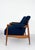 Set of Mid-Century Modern Armchairs in Wood and Blue Boucle Fabric, Italy, 1960s For Sale - Image 4 of 9