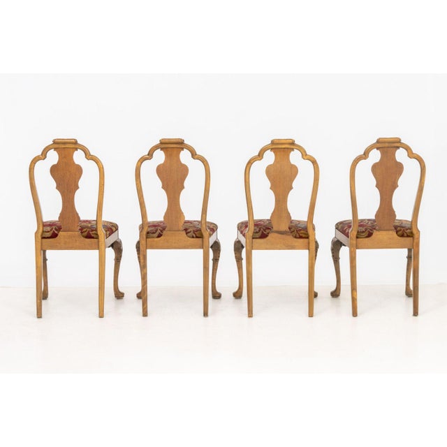 William and Mary Style Needlepoint Upholstered Walnut Dining Chairs, 6 For Sale - Image 16 of 16
