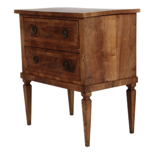 Small Antique Baroque Louis XVI Chest of Drawers in Walnut, 1800 For Sale