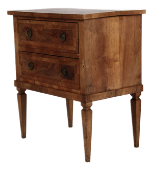 Small Antique Baroque Louis XVI Chest of Drawers in Walnut, 1800