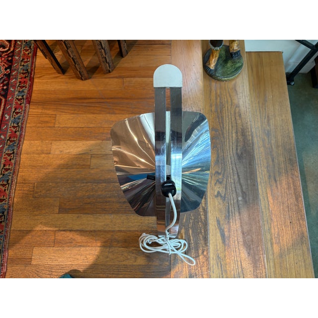 Italian Modern Sculptural Chrome Lamp For Sale - Image 11 of 17