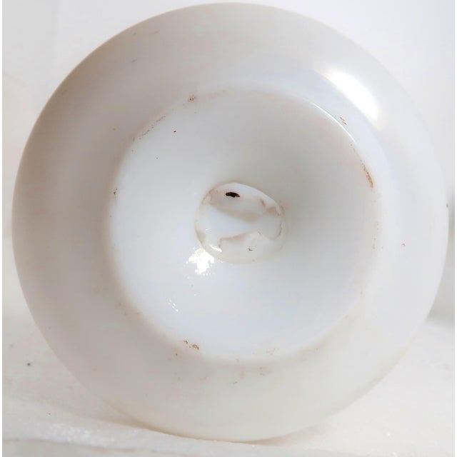 Lovely Tall Vintage Hand-Painted Porcelain Vase For Sale - Image 13 of 18