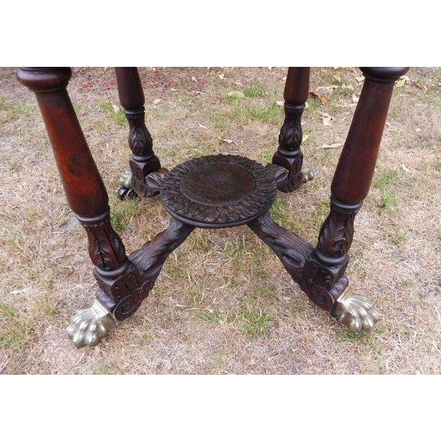 Hollywood Regency Antique Regency Carved Country Oak Occasional Table, 1800 For Sale - Image 3 of 14