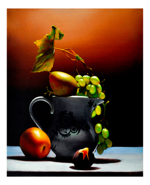 Maxmilian Ciccone, Cascata di uva, Still Life, Oil on Canvas, 2009