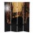 Hand Painted on Wood Four Paneled Dressing Screen With Drape Design 20thC For Sale