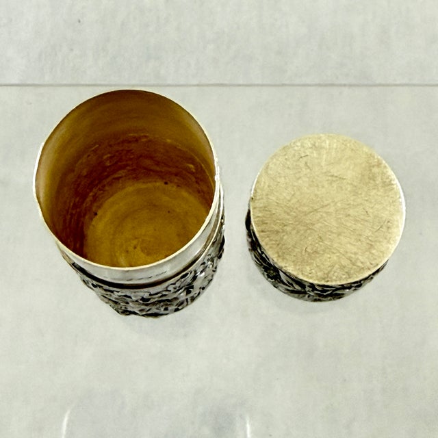 Dominick and Haff Estate Sterling Silver Vanity Hairpin Box For Sale - Image 11 of 12