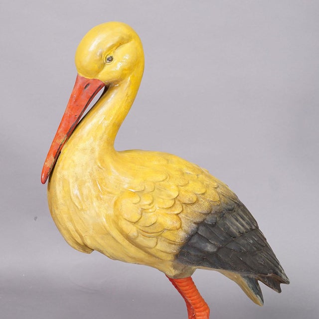 1950s Rare Terracotta Stork for Garden Decoration, Germany Ca. 1950s For Sale - Image 5 of 9