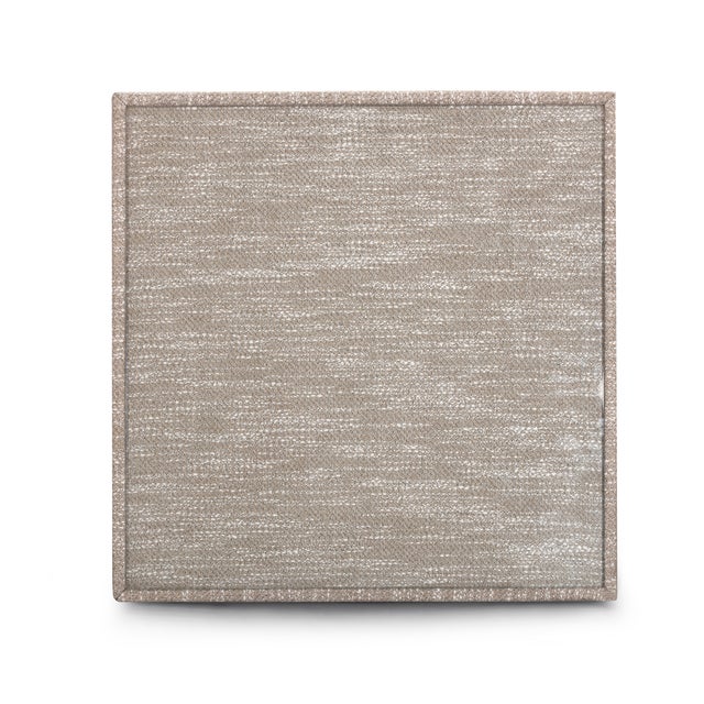 Tomlin Beige Game Table with Glass Top For Sale - Image 4 of 5