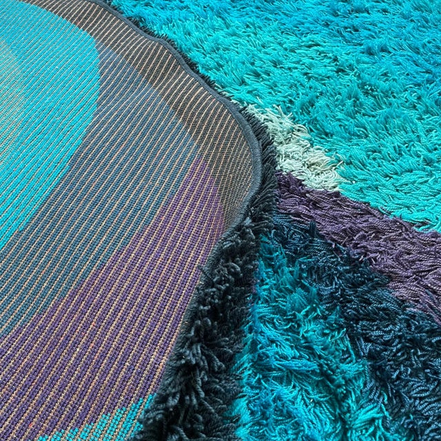 Extra Large Scandinavian High Pile Rya Rug by Ege Taepper, 1970s For Sale - Image 18 of 18