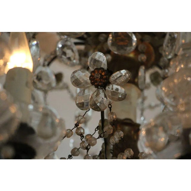 19th Century Italian Neoclassical Giltwood and Crystal Chandelier For Sale - Image 15 of 18