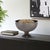 Gray Textured Smoke Black Metal Footed Bowl- Small For Sale - Image 8 of 9