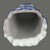 Vintage Asian Chinoiserie Blue & White Ruffled Top Floral 12'' High Vase For Sale - Image 6 of 8